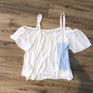 Lush Off Shoulder White Summer Top w/ Straps Small